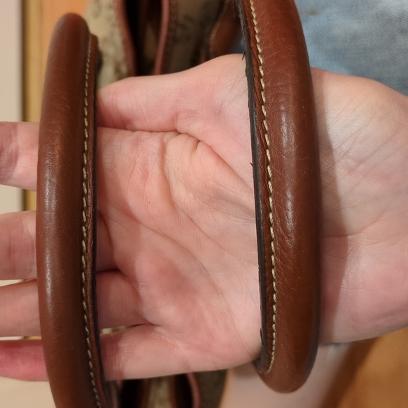 Dooney & Bourke  GUC Canvas Monogram Brown Tote Purse COA & Registration Card - Picture 7 of 15